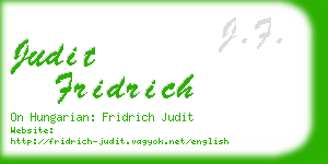 judit fridrich business card
